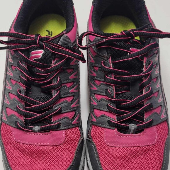 Fila Evergrand Trail 21.5 Womens Sneakers Running Shoes Size 7 Pink Back Grey - Picture 5 of 8